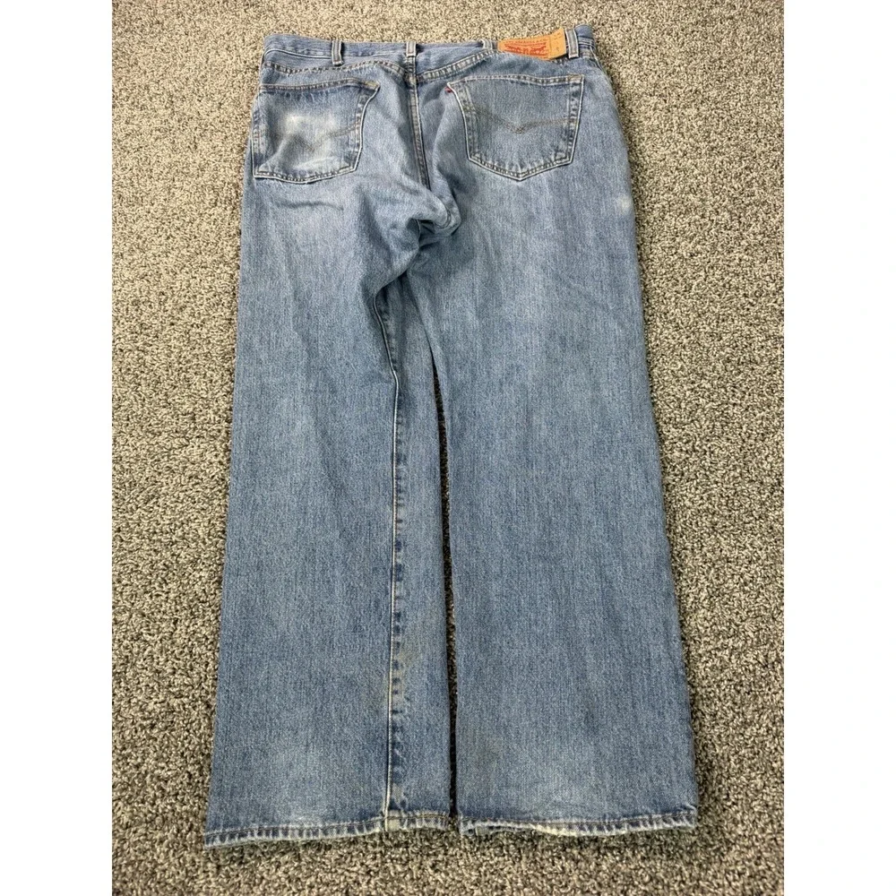 Levi's 501 Straight Fit Jeans Men's Size 38x30 Blue Button Fly